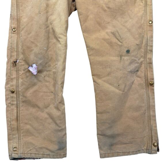 VTG Carhartt 996QZR Coverall Mens 46R Brown Duck Insulated Quilted Lined 90s USA - Picture 5 of 10